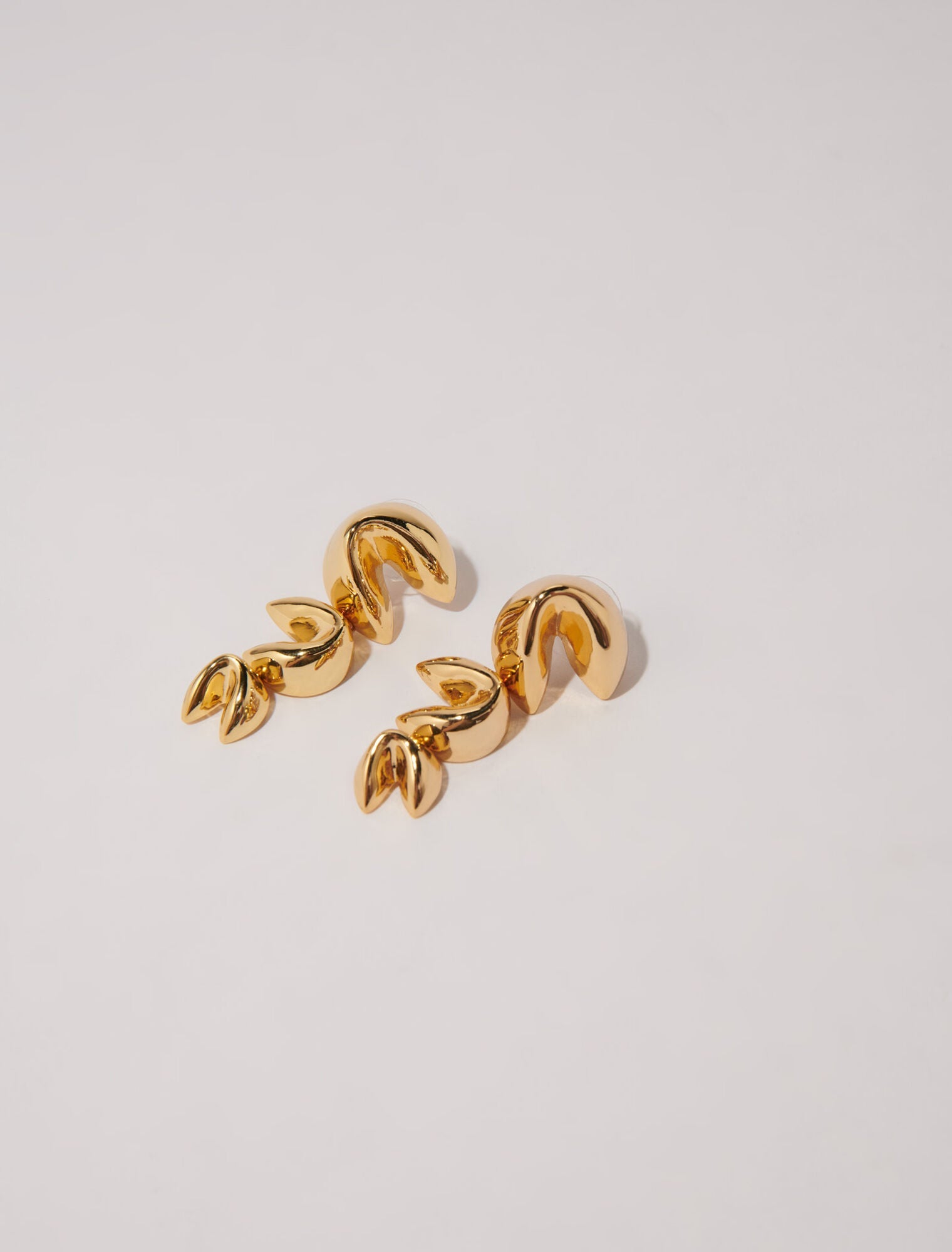 Gold  -Fortune cookie earrings