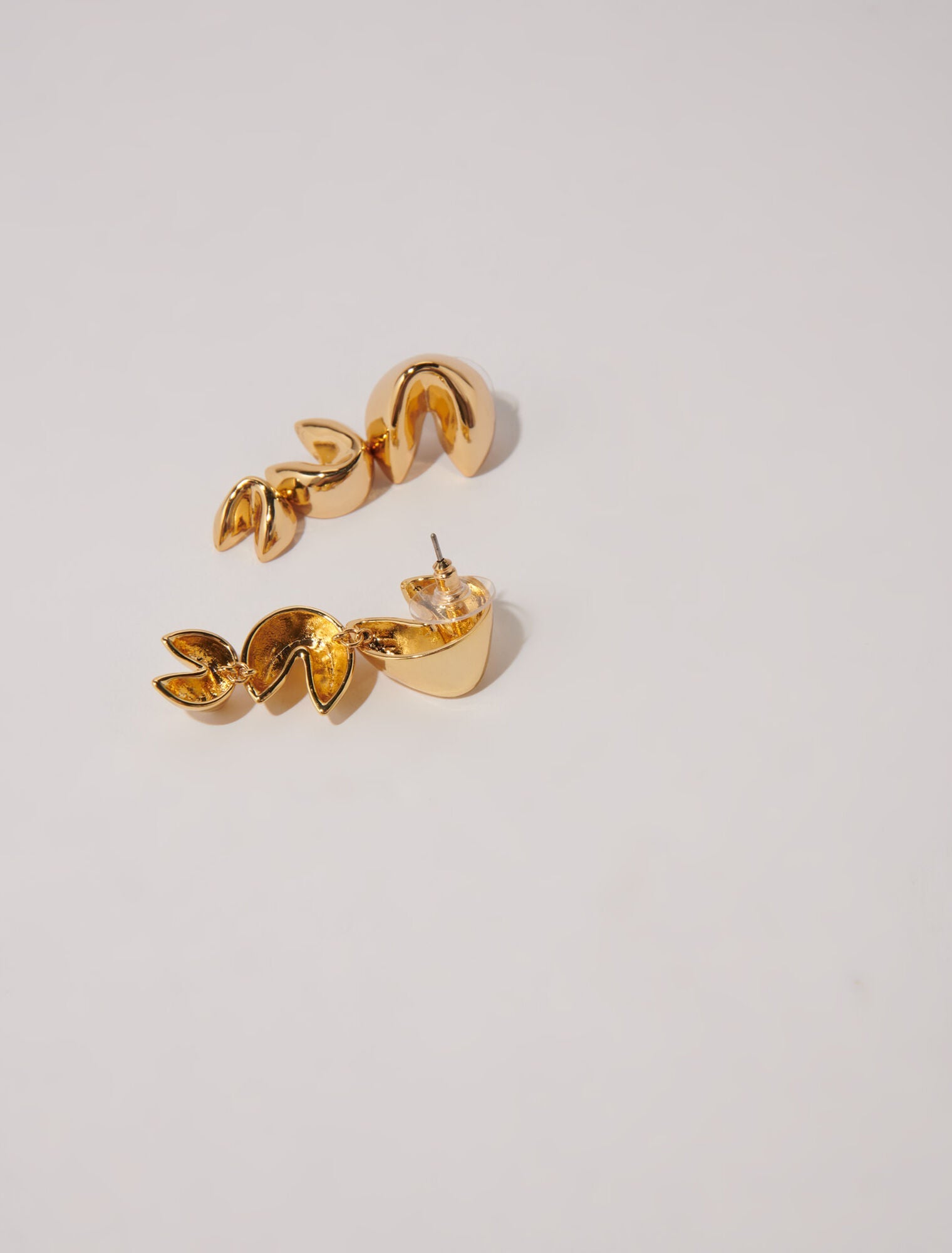 Gold  -Fortune cookie earrings