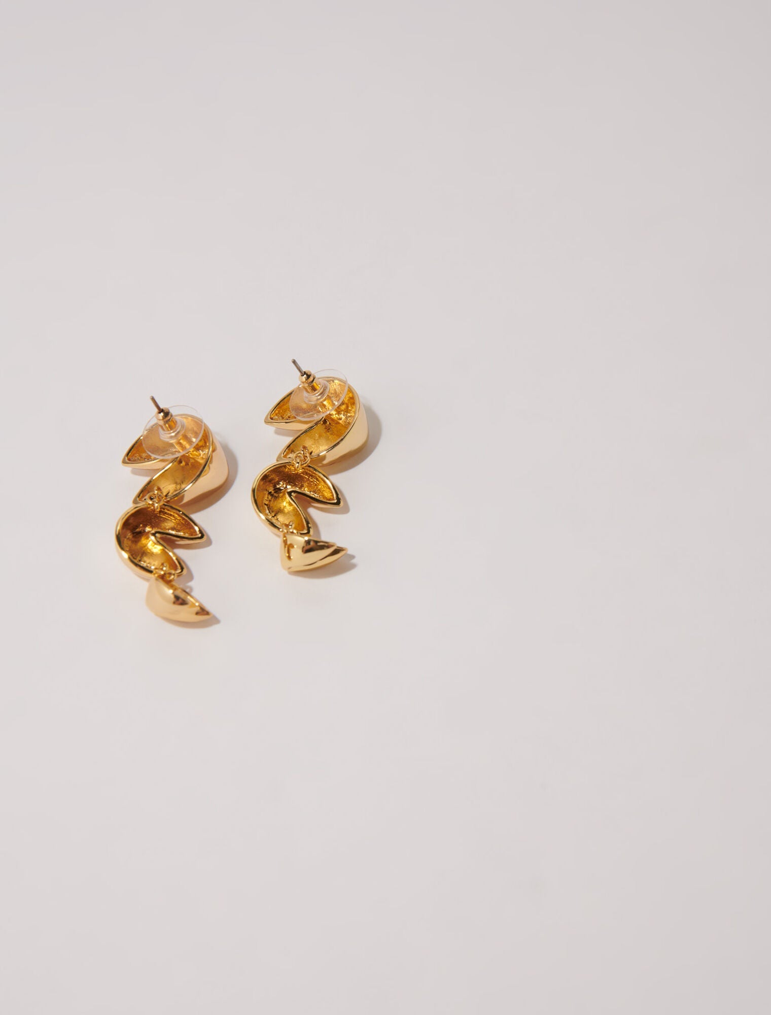 Gold  -Fortune cookie earrings