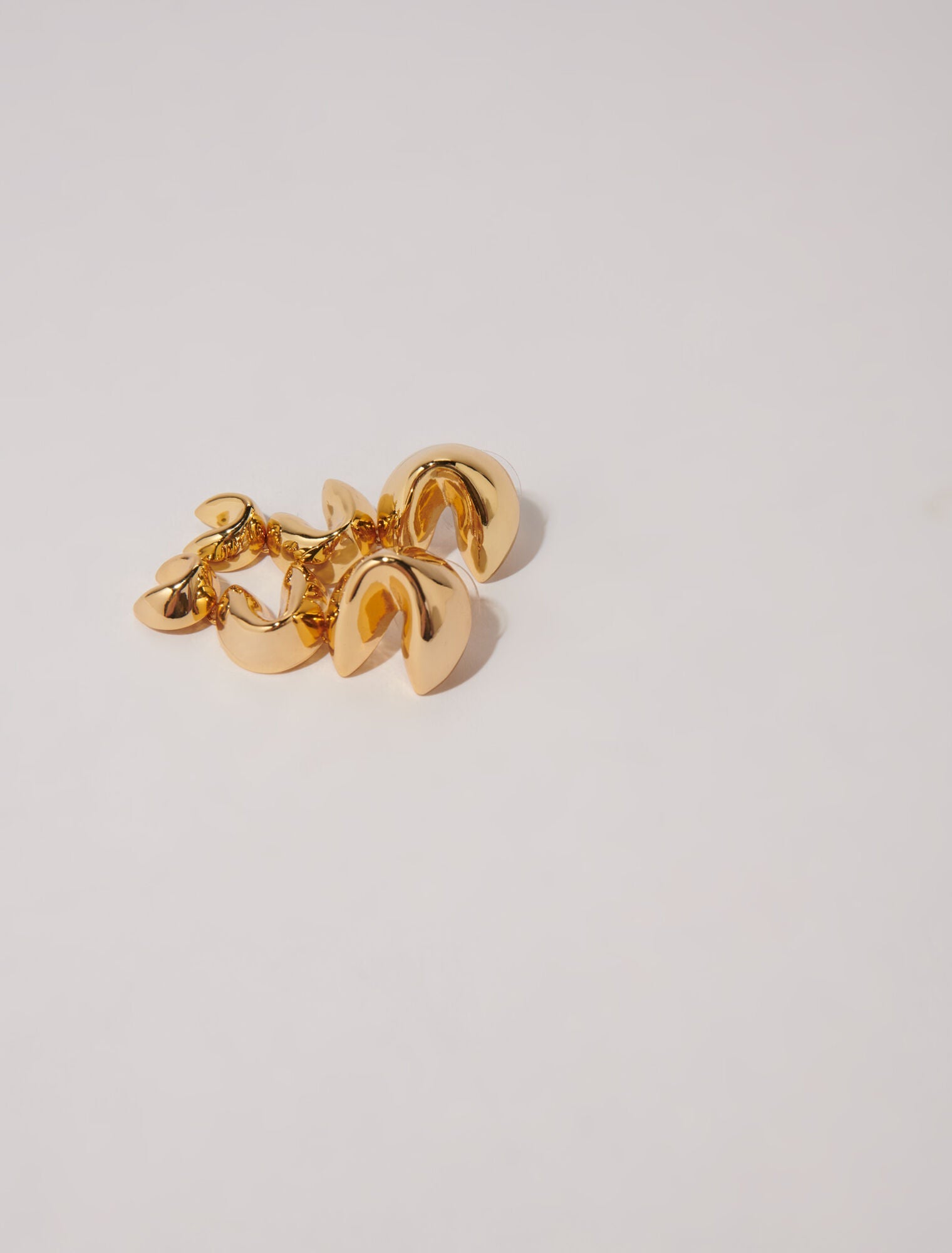 Gold  -Fortune cookie earrings