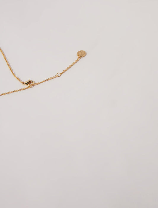 Gold  -Long fortune cookie necklace