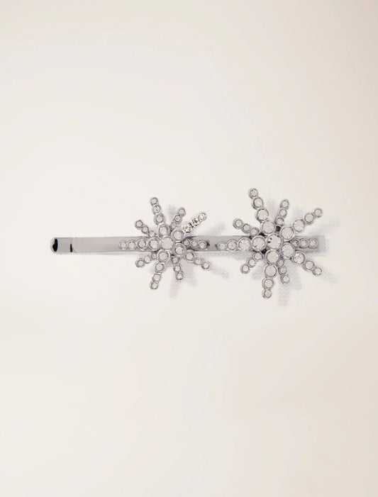 Silver-featured-Star Rhinestone Barrette