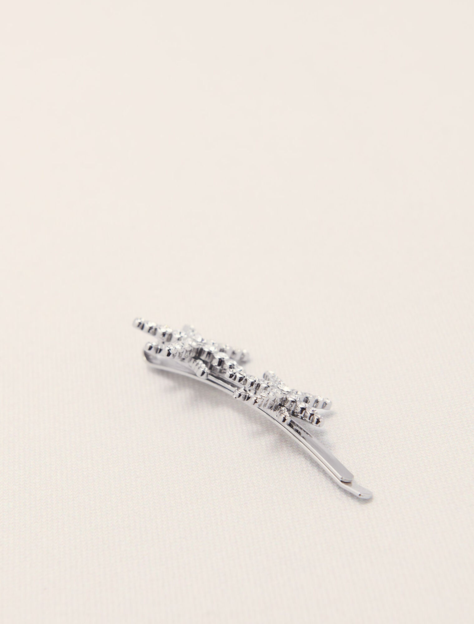 Silver-Star Rhinestone Barrette