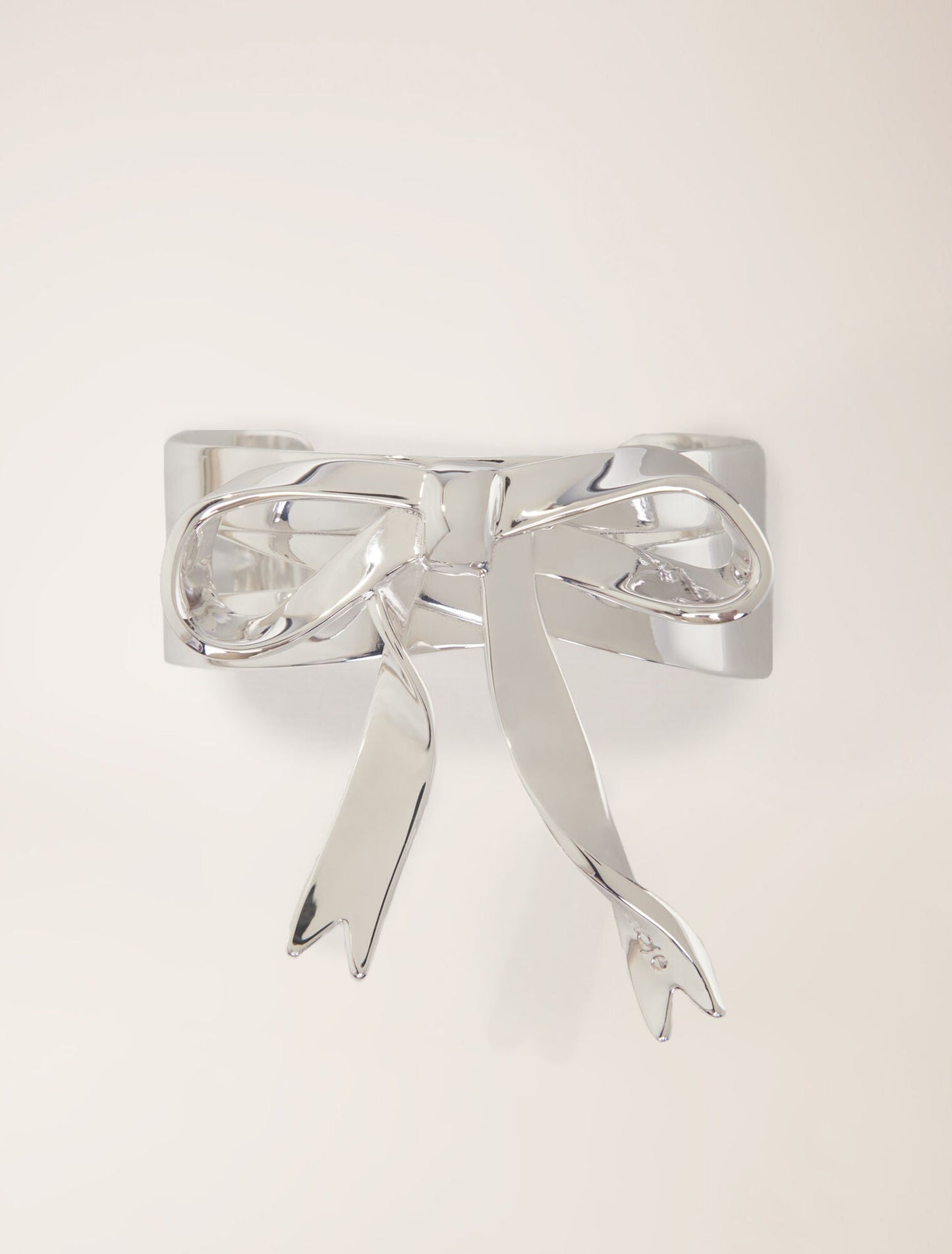 Silver-Silver bow cuff