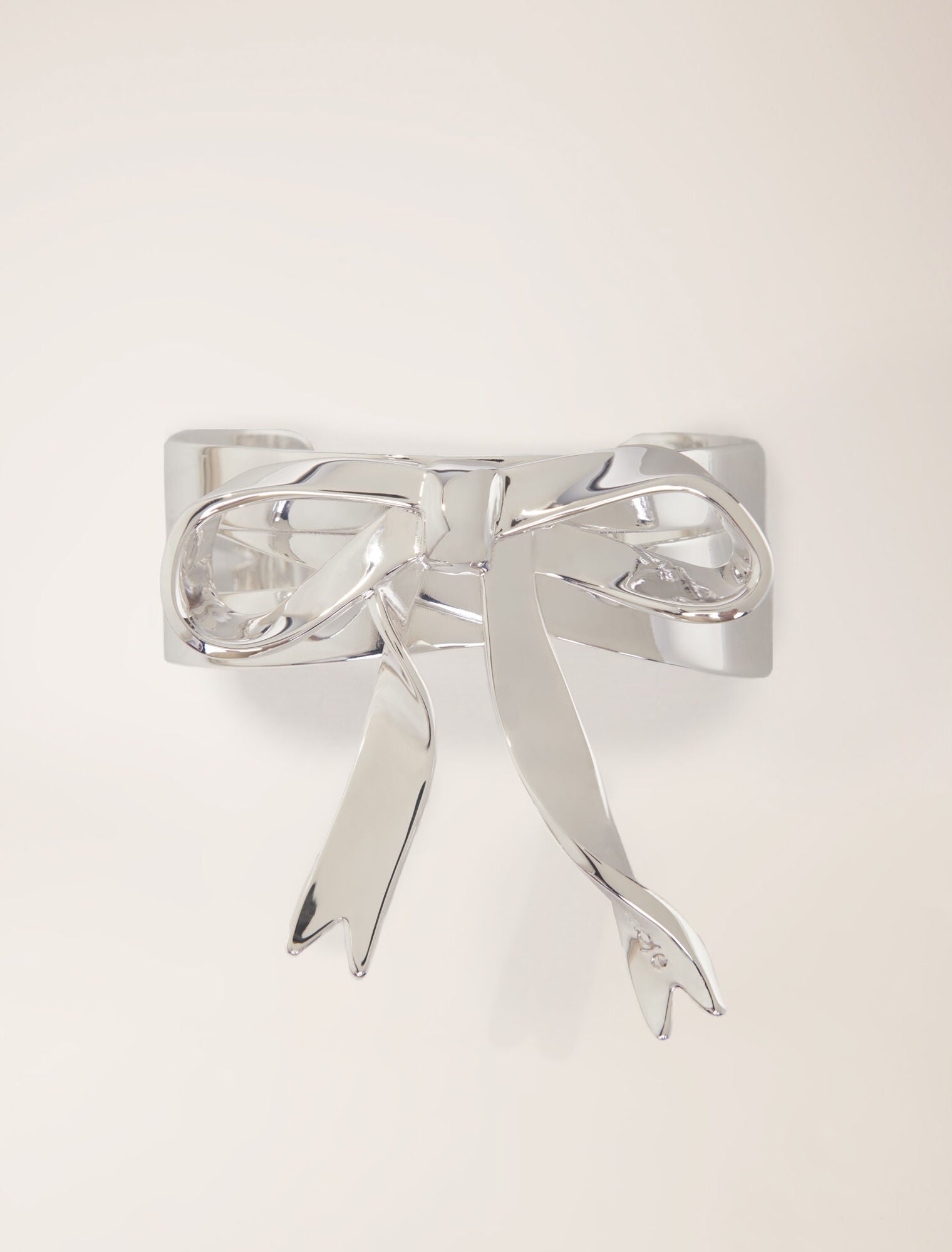 Silver-Silver bow cuff