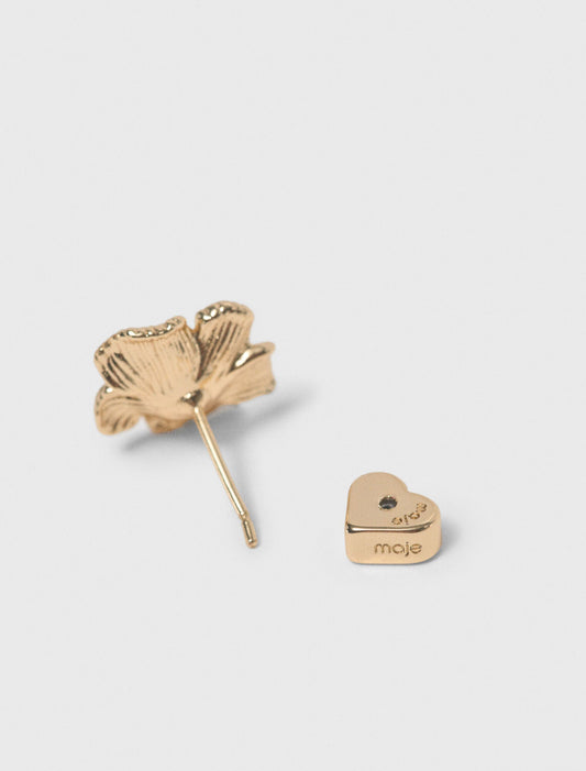 Flower Stud Earrings Gold