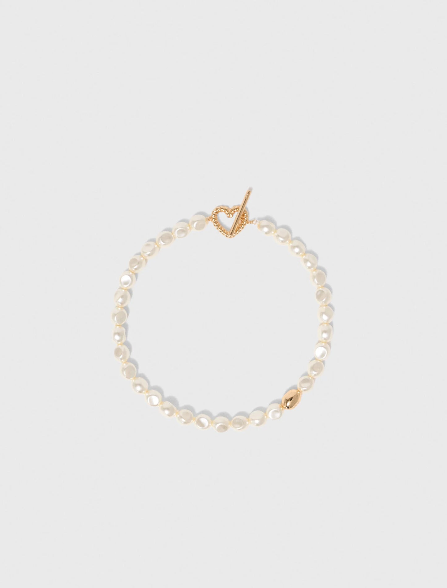 Pearl choker necklace Gold