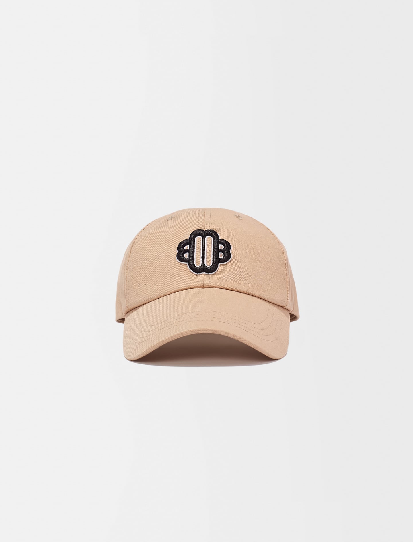 Beige mastic featured COTTON BASEBALL CAP WITH CLOVER LOGO