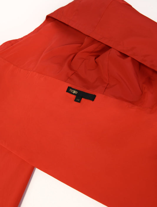 Red-Retractable scarf hood