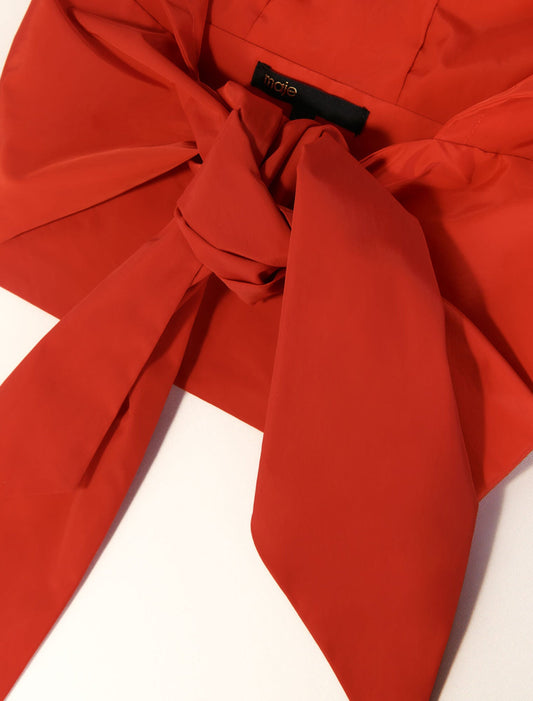 Red-Retractable scarf hood