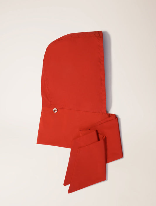 Red-Retractable scarf hood