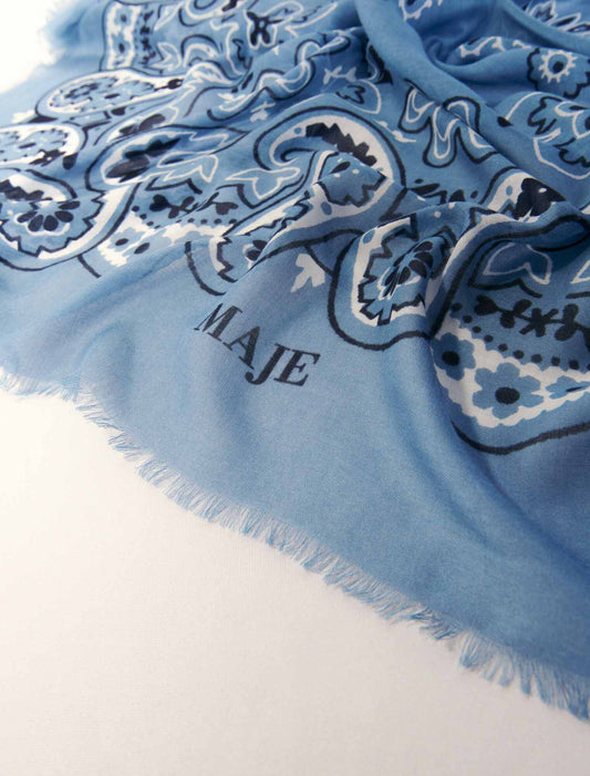 Blue Bandana Print-Bandana Print Shawl