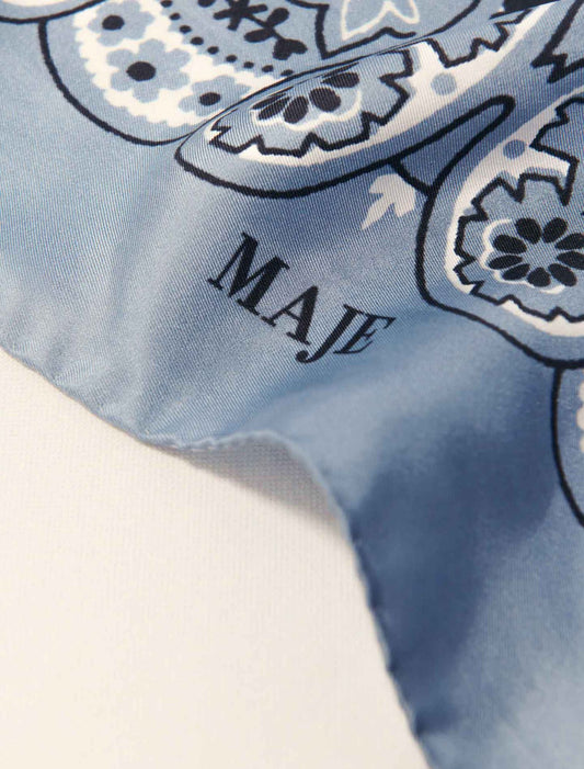 Blue Bandana Print-Bandana Print Scarf