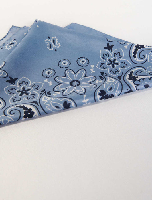 Blue Bandana Print-Bandana Print Scarf