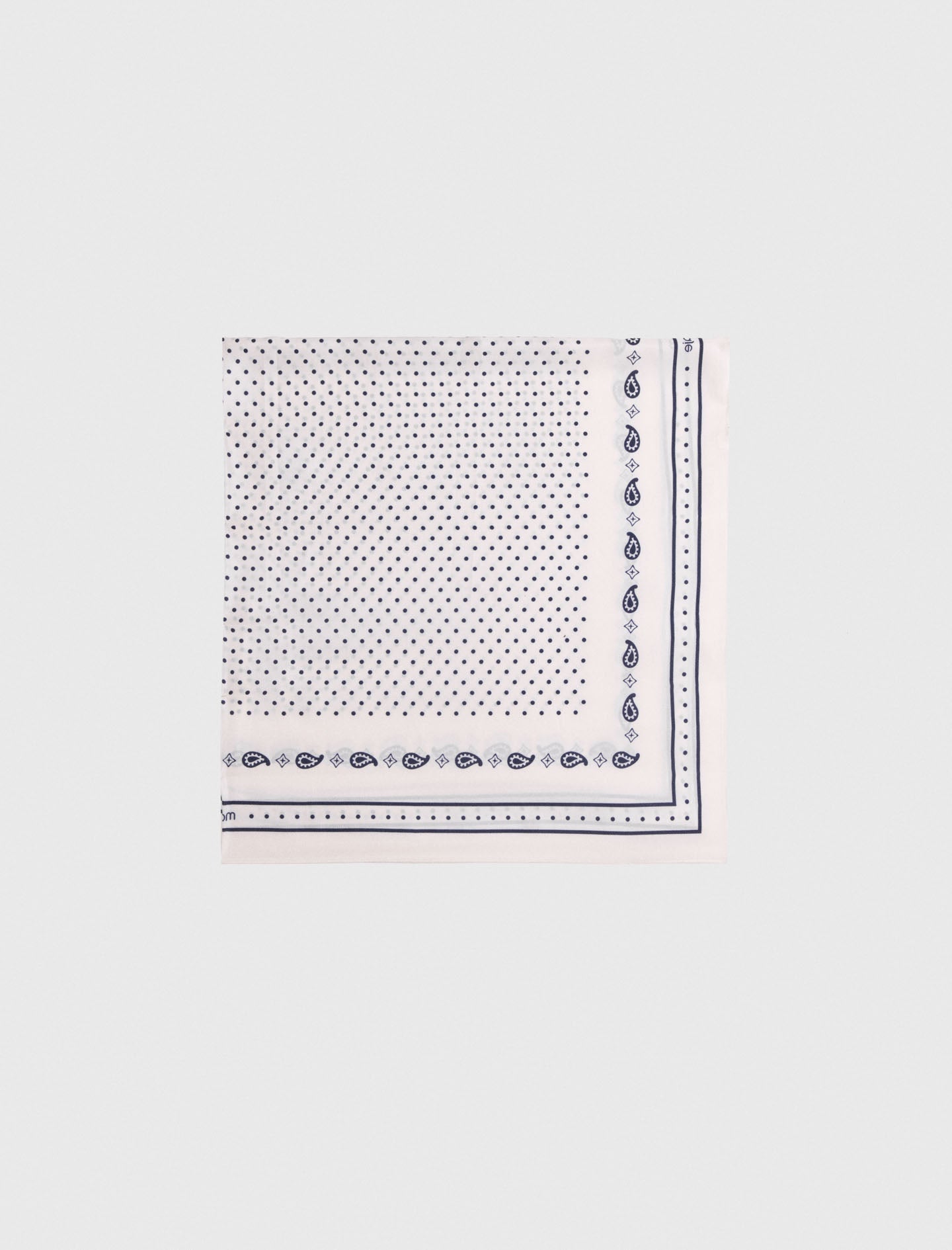 وشاح حريري مطبوع 90 × 90 لون بيج
