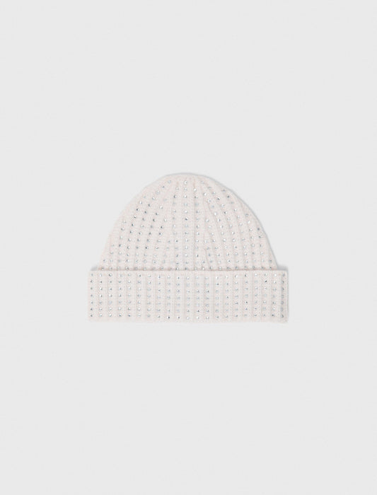 Wool And Rhinestone Hat ECRU
