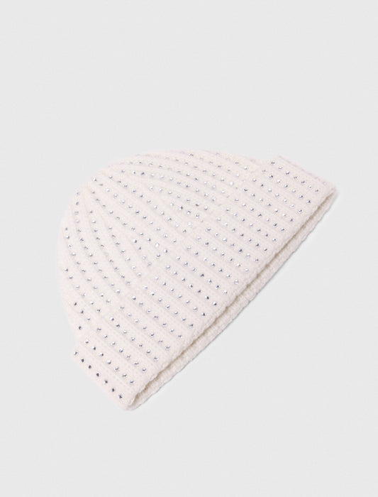 Wool And Rhinestone Hat ECRU