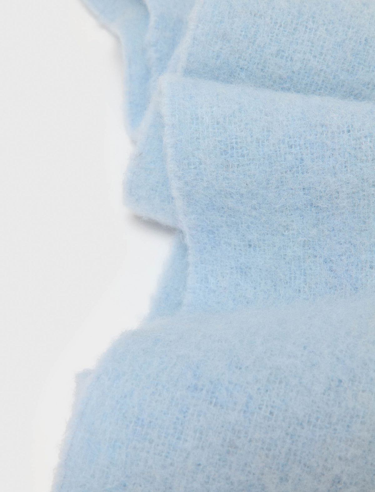 Wool and alpaca blend scarf Blue Sky