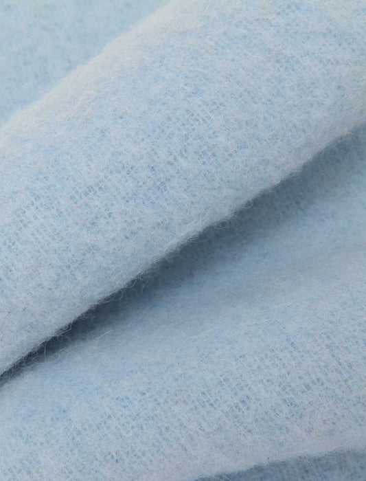 Wool and alpaca blend scarf Blue Sky