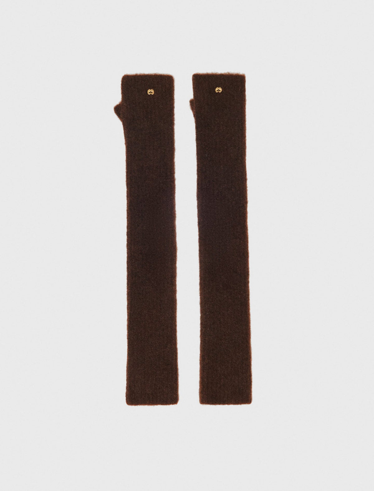 Yak blend mittens Dark Brown