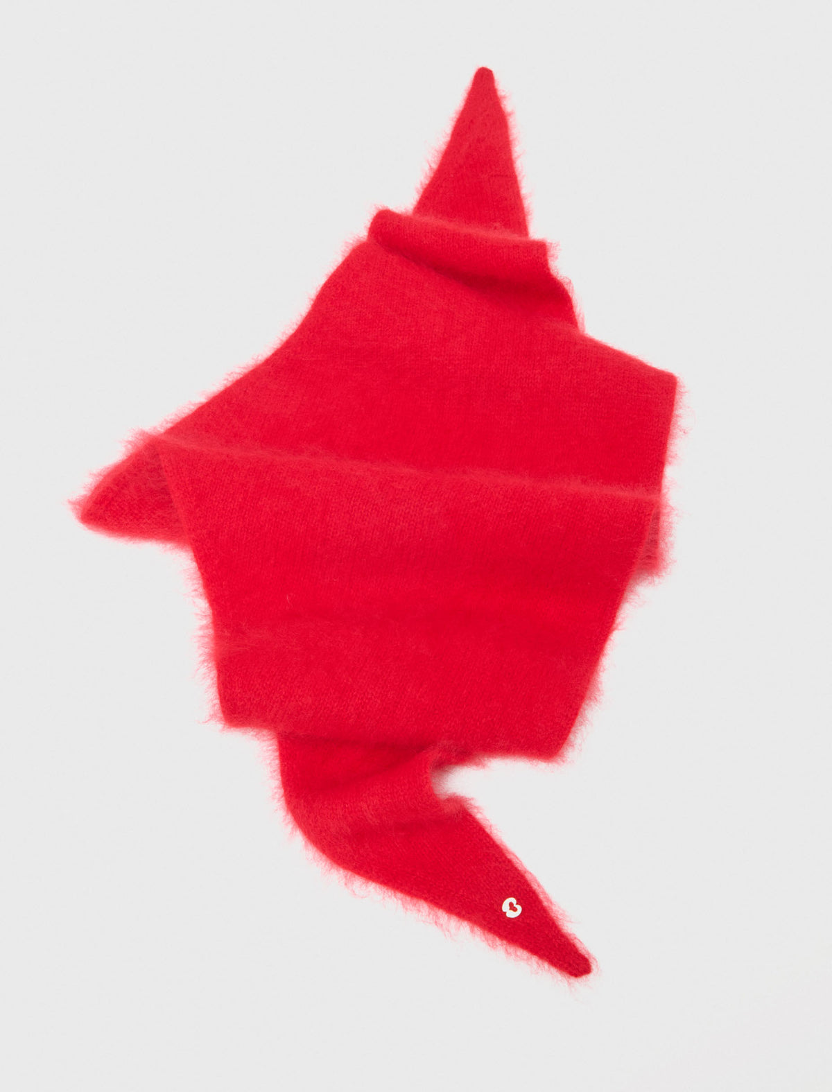 Wool triangle scarf Red