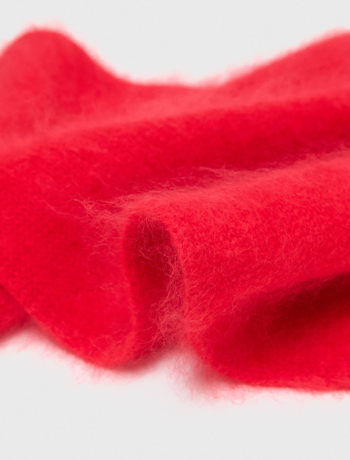 Wool triangle scarf Red