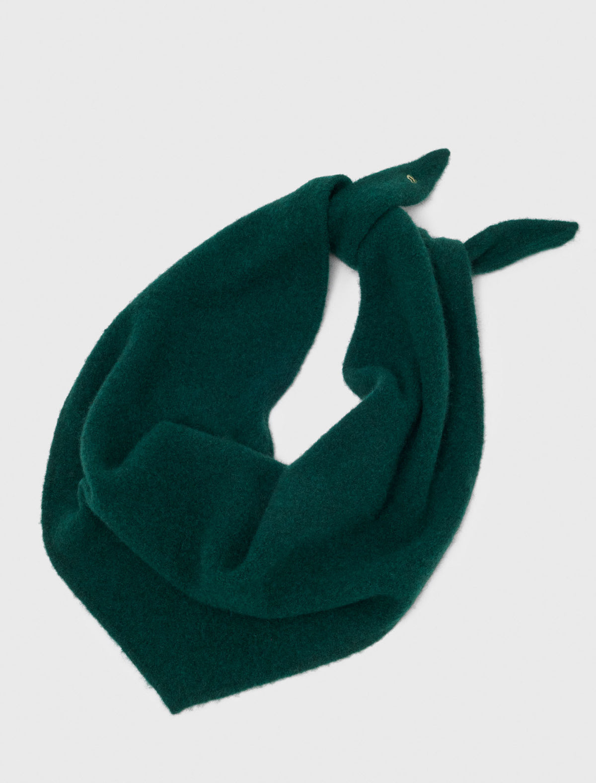 Yak blend triangle scarf Bottle Green