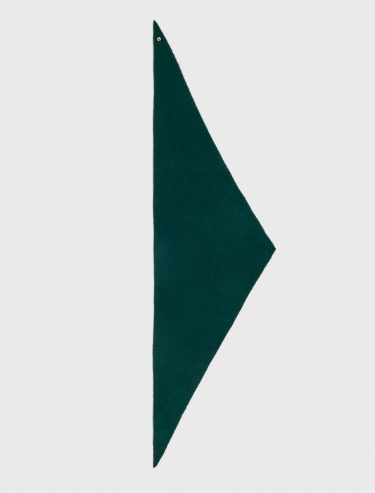 Yak blend triangle scarf Bottle Green