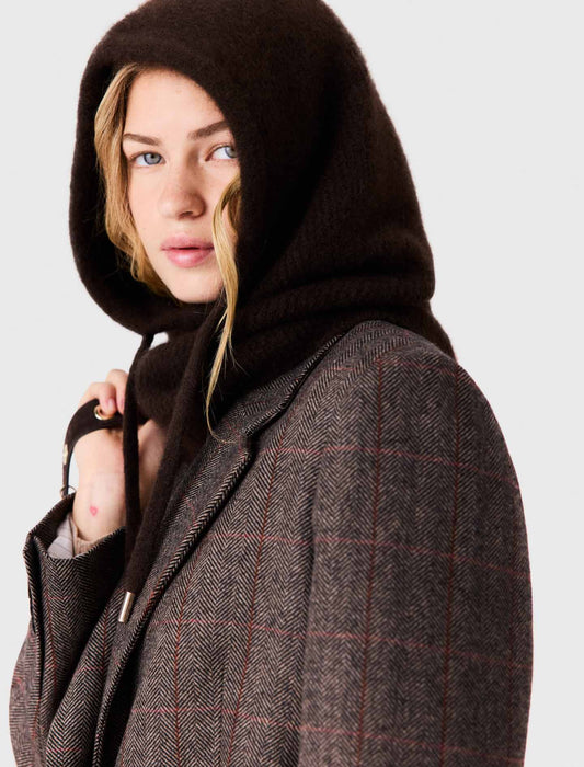 Yak wool balaclava Dark Brown