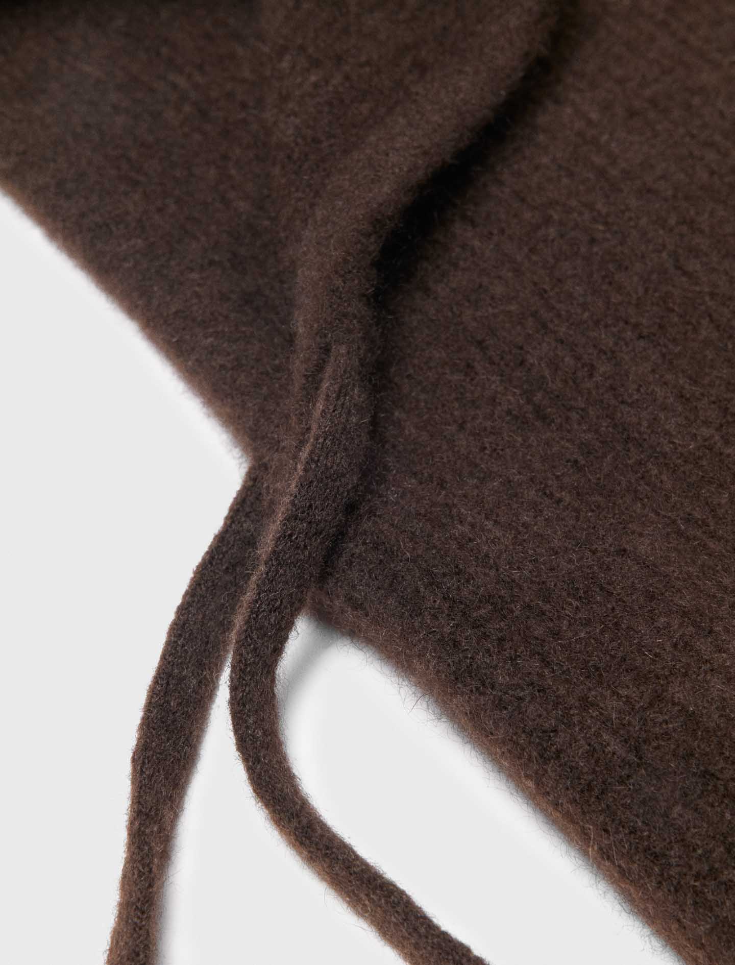 Yak wool balaclava Dark Brown