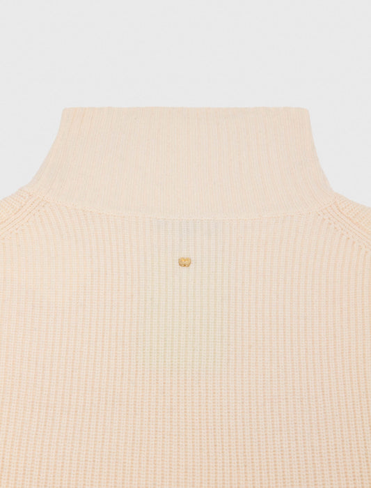 Long knit collar Ecru