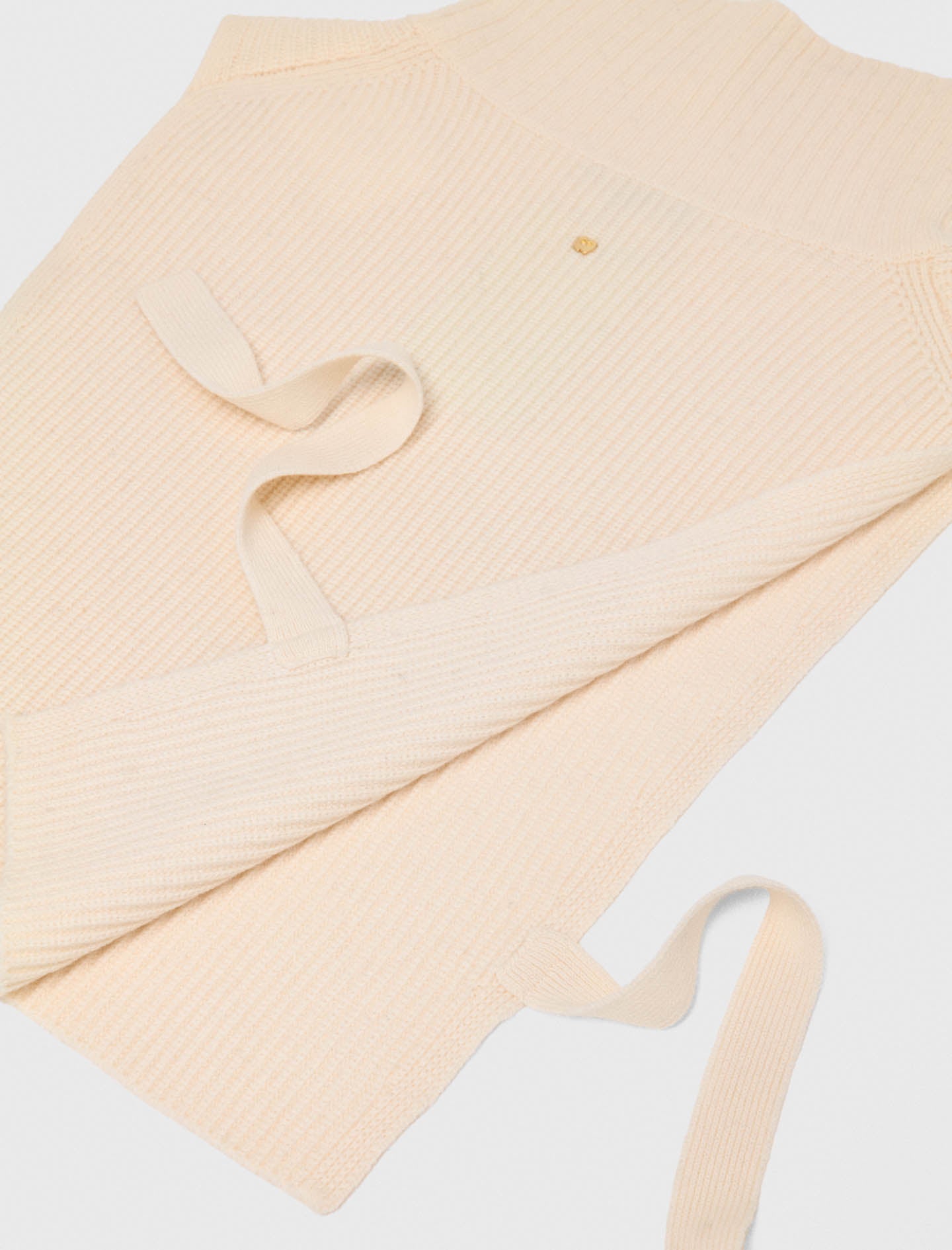 Long knit collar Ecru