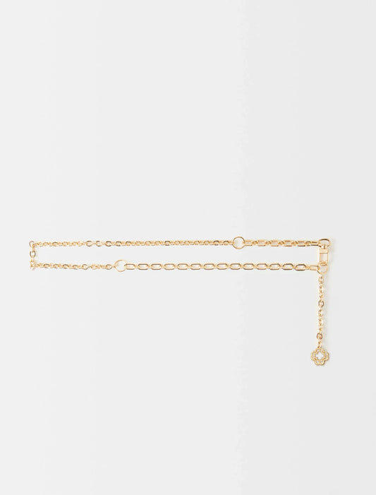 Gold-Clover logo chain belt