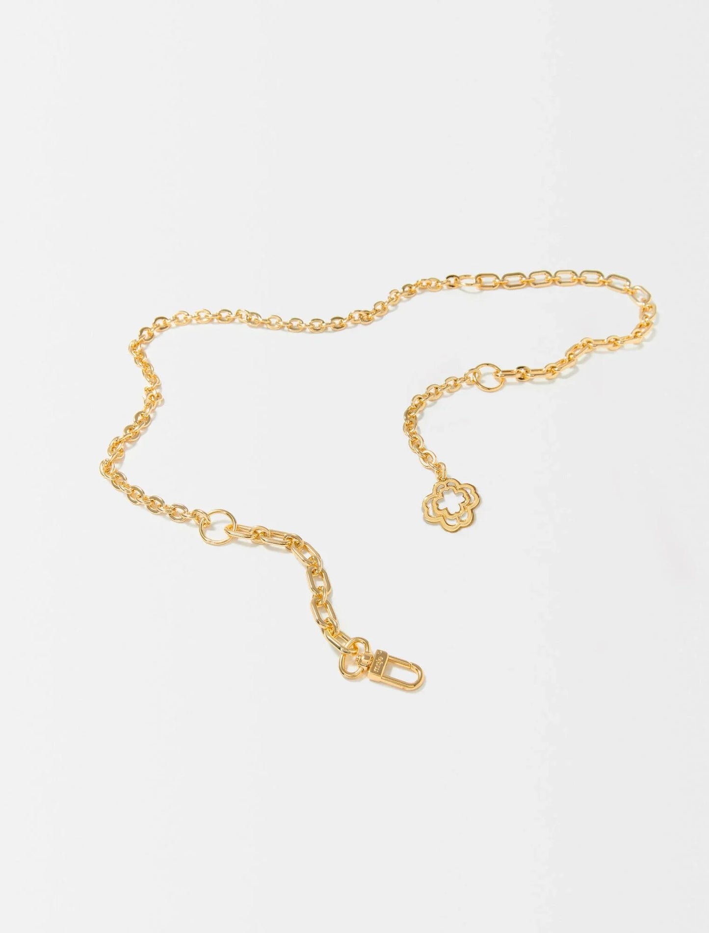 Gold-Clover logo chain belt