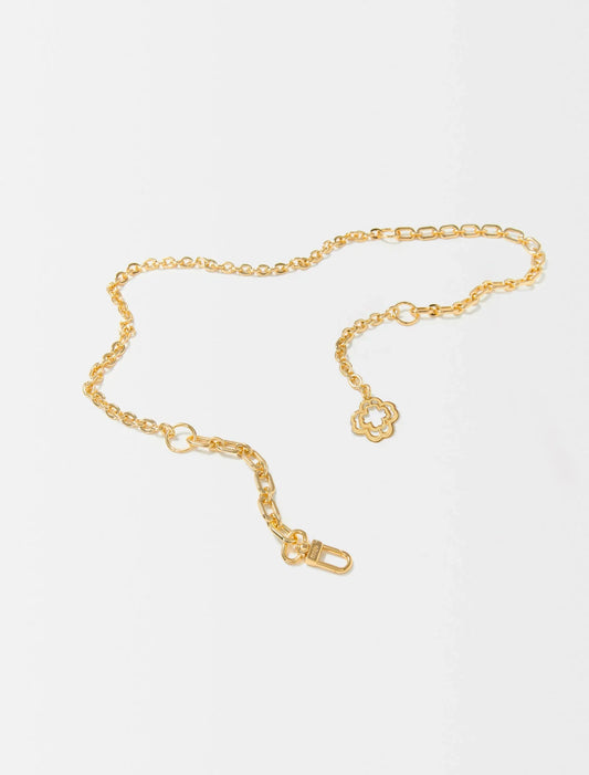 Gold-Clover logo chain belt