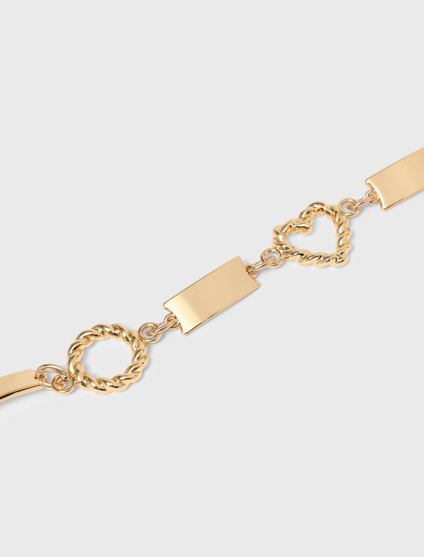 Twisted gold chain belt Gold
