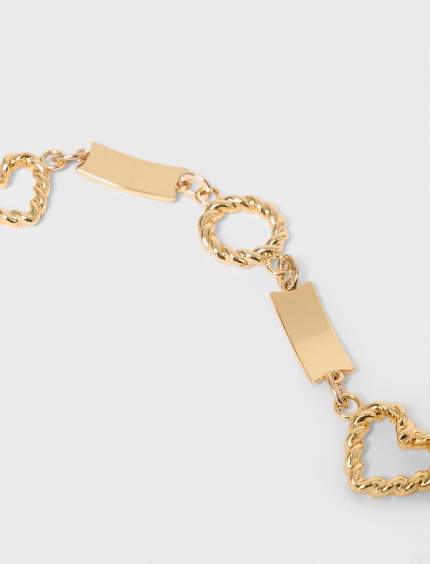 Twisted gold chain belt Gold