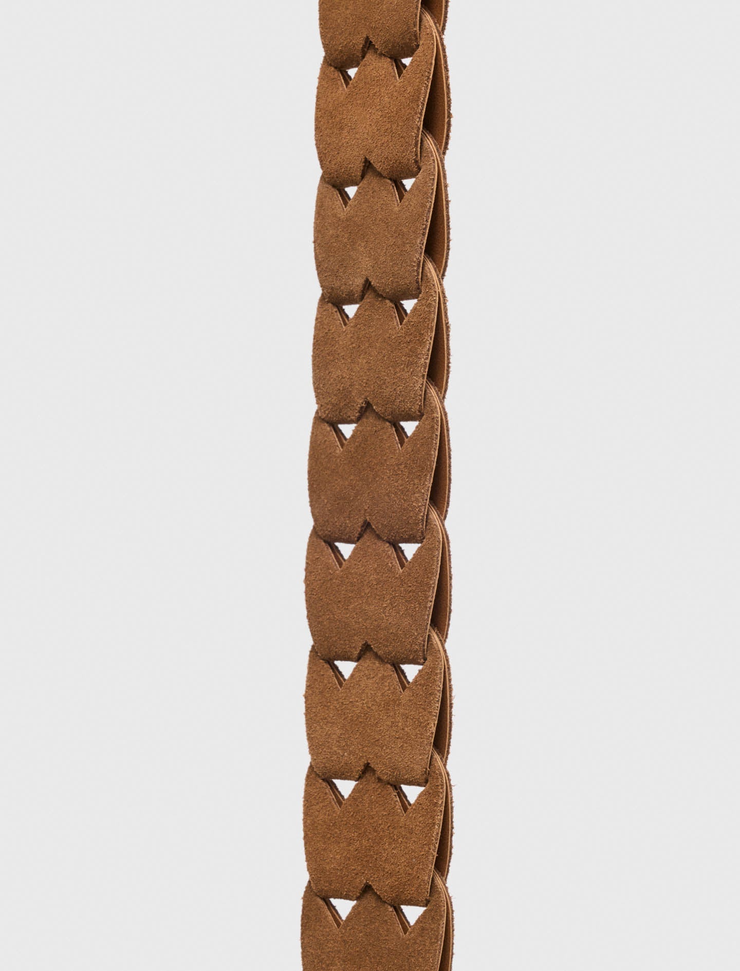 Braided suede belt Camel