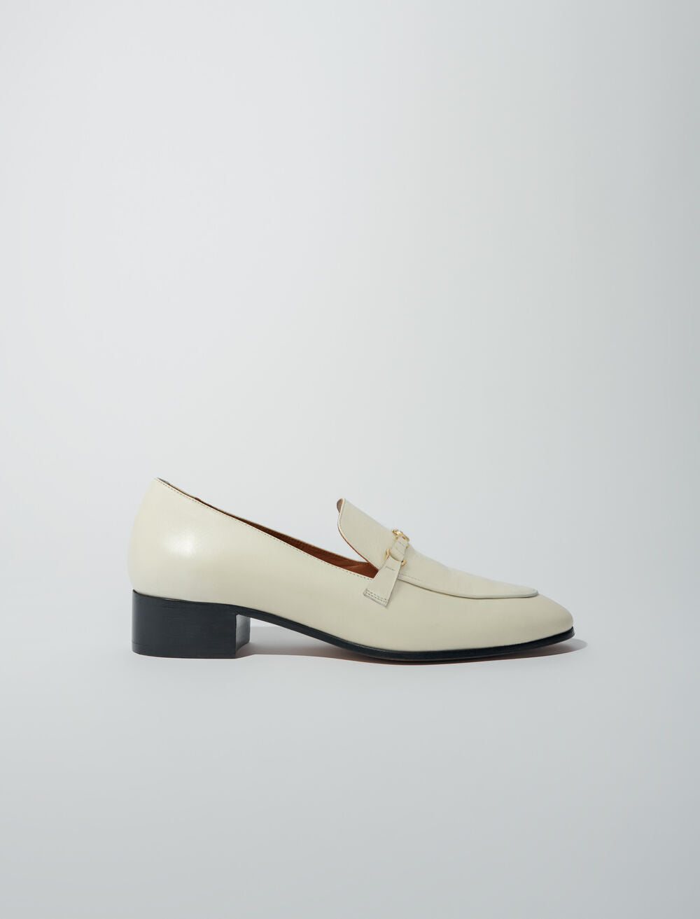 Ecru featured-Leather loafers