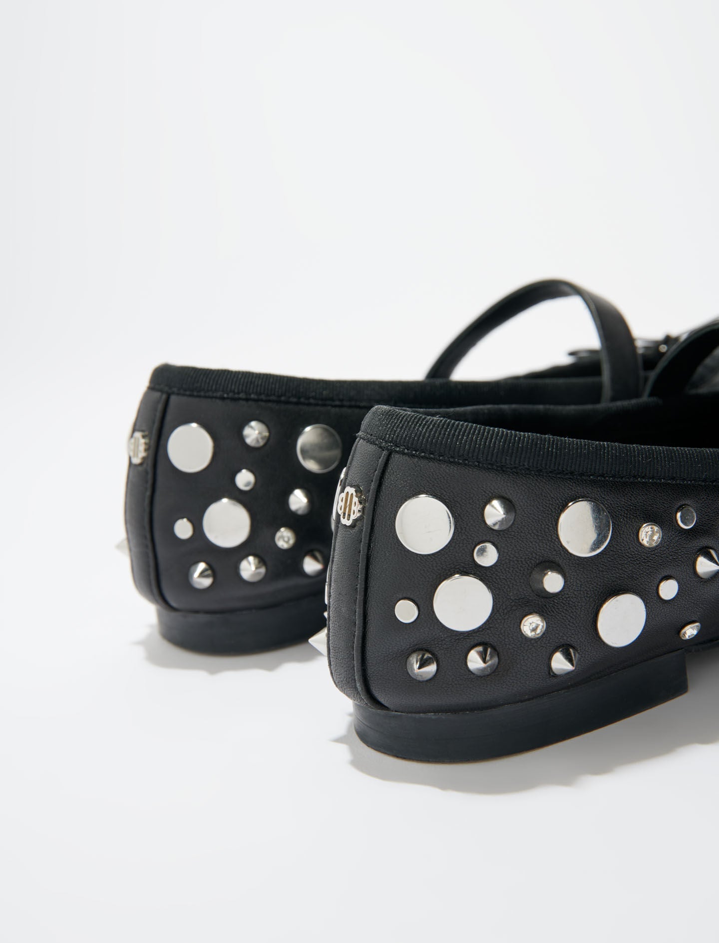 Black  -studded ballet flats