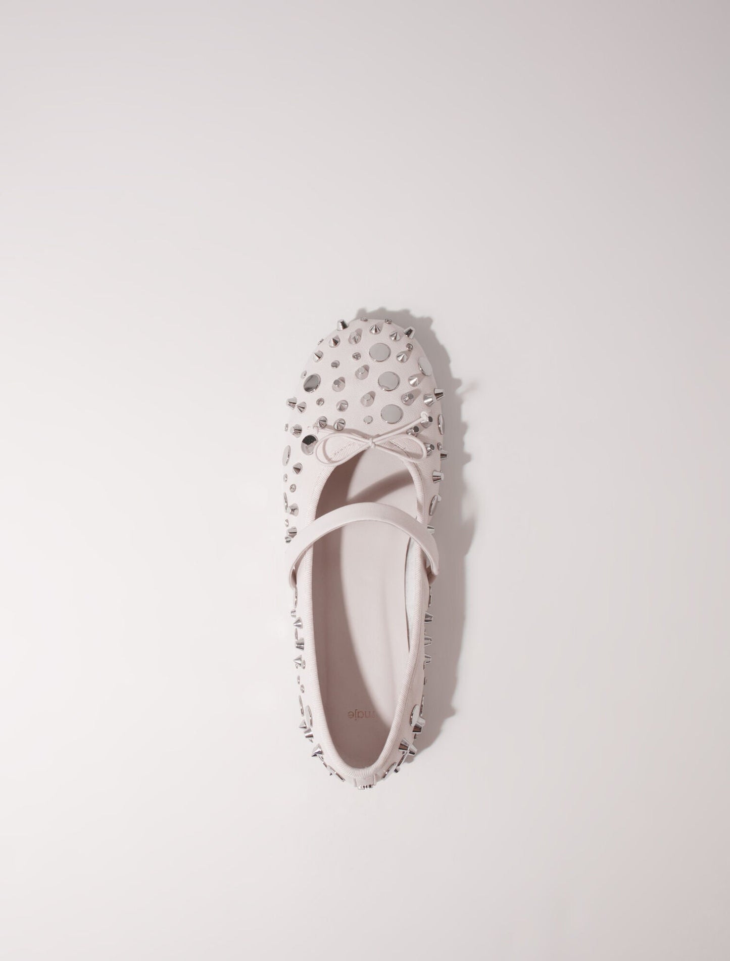 Vanilla Ecru  -Studded ballet flats