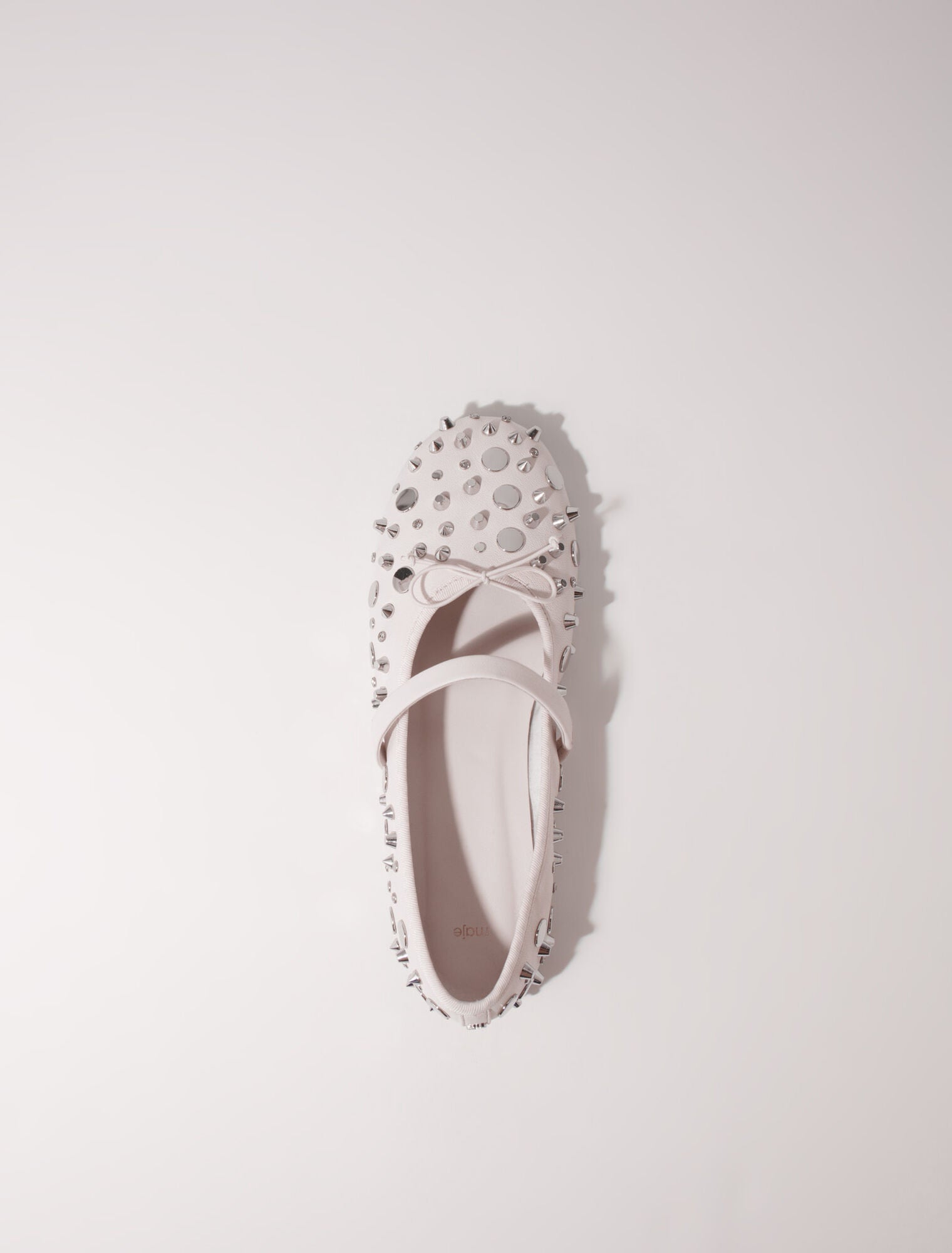 Vanilla Ecru  -Studded ballet flats