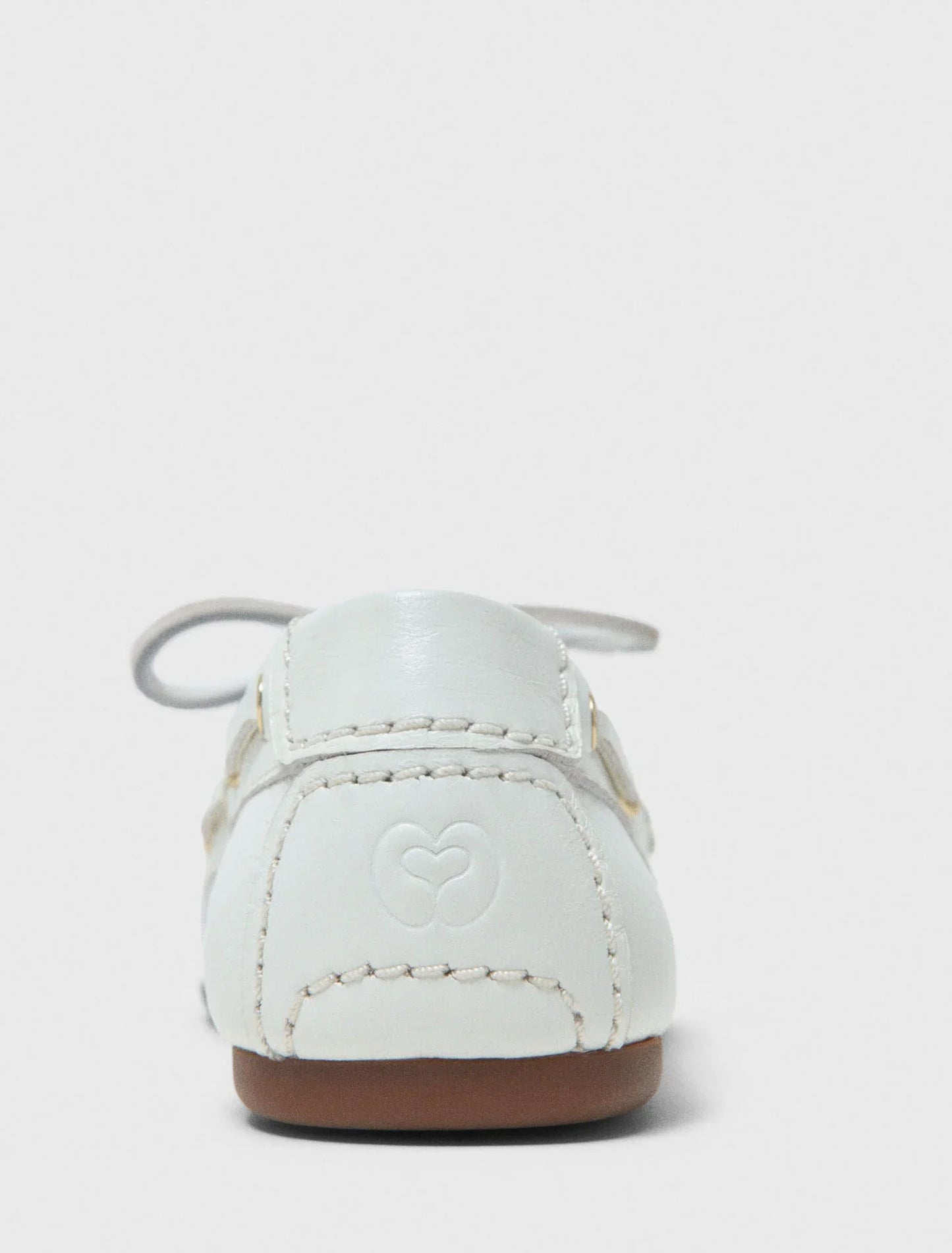 Leather Boat Shoes White