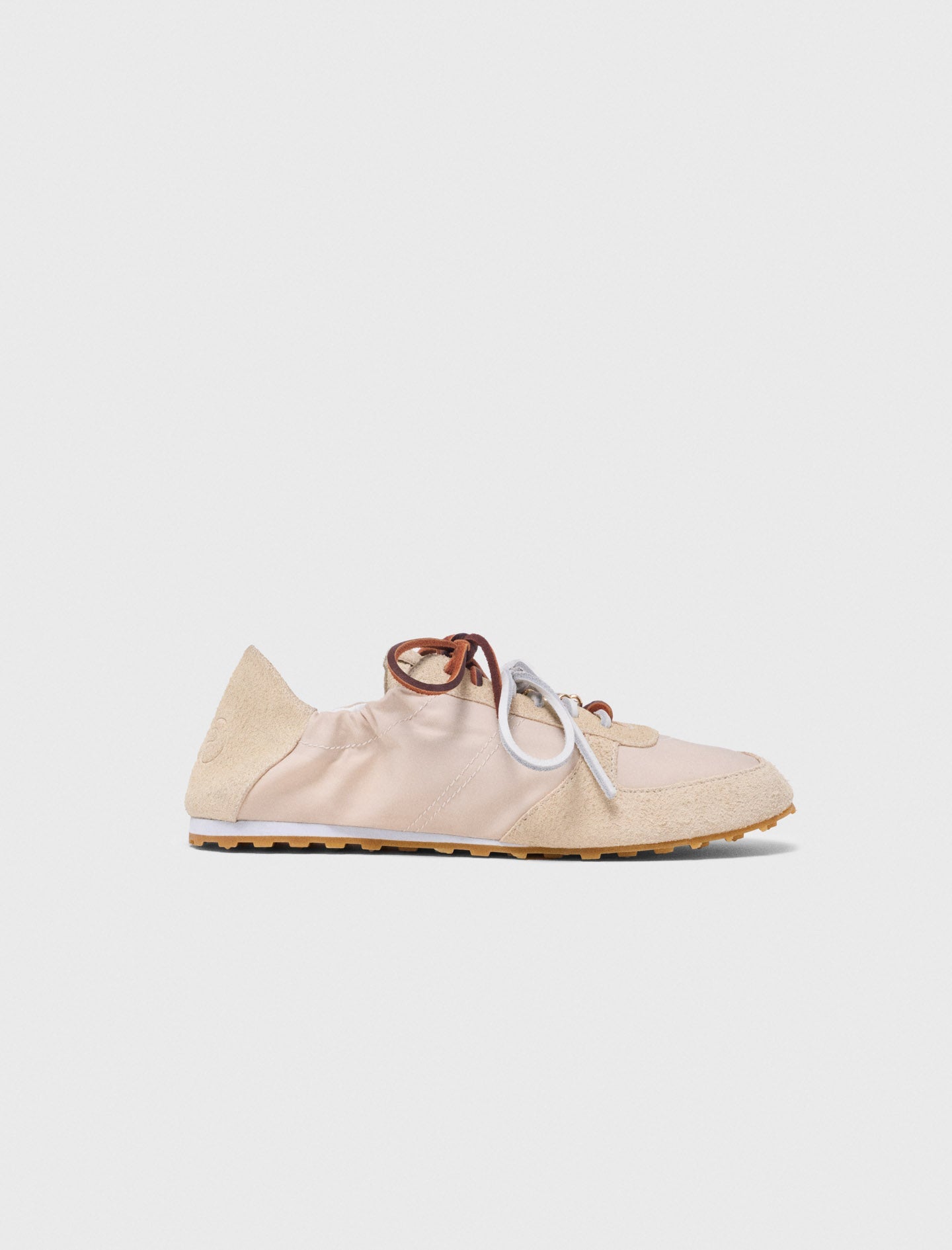 Multi-lace nylon trainers White