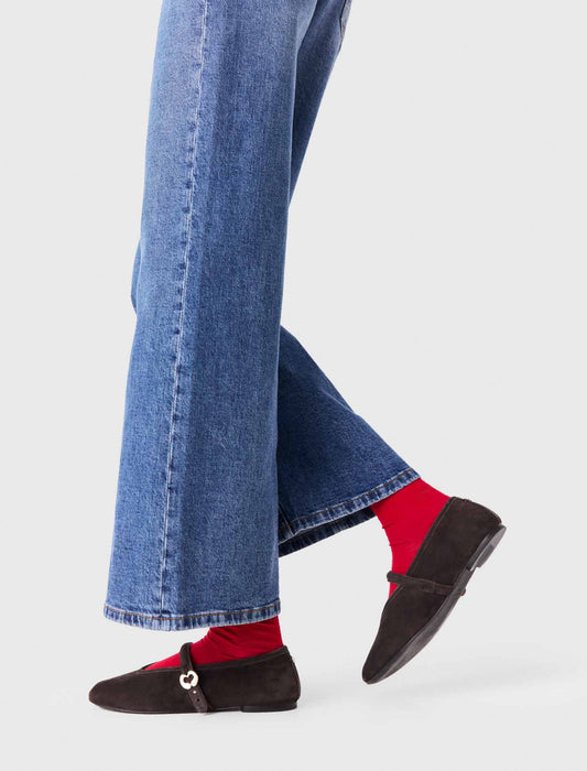 Suede ballet flats Brown
