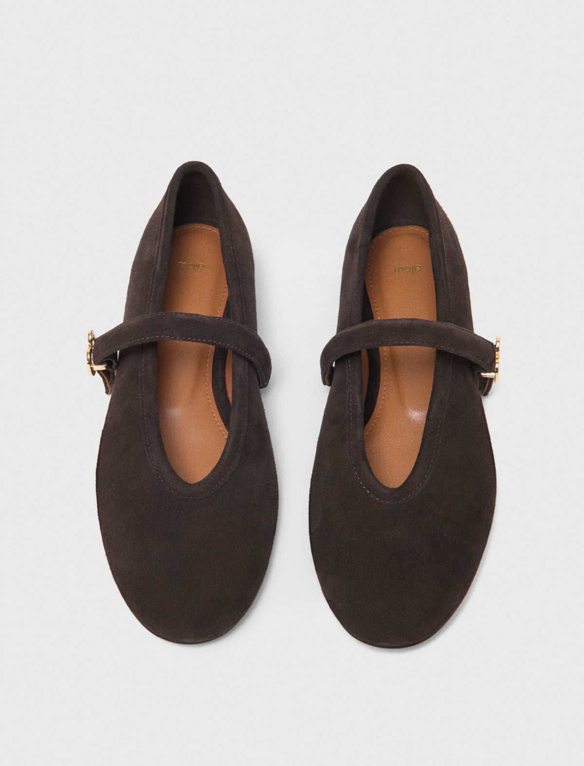 Suede ballet flats Brown
