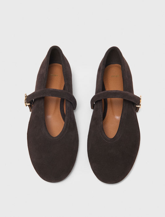 Suede ballet flats Brown