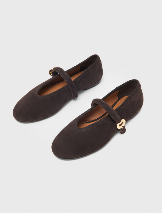 Suede ballet flats Brown