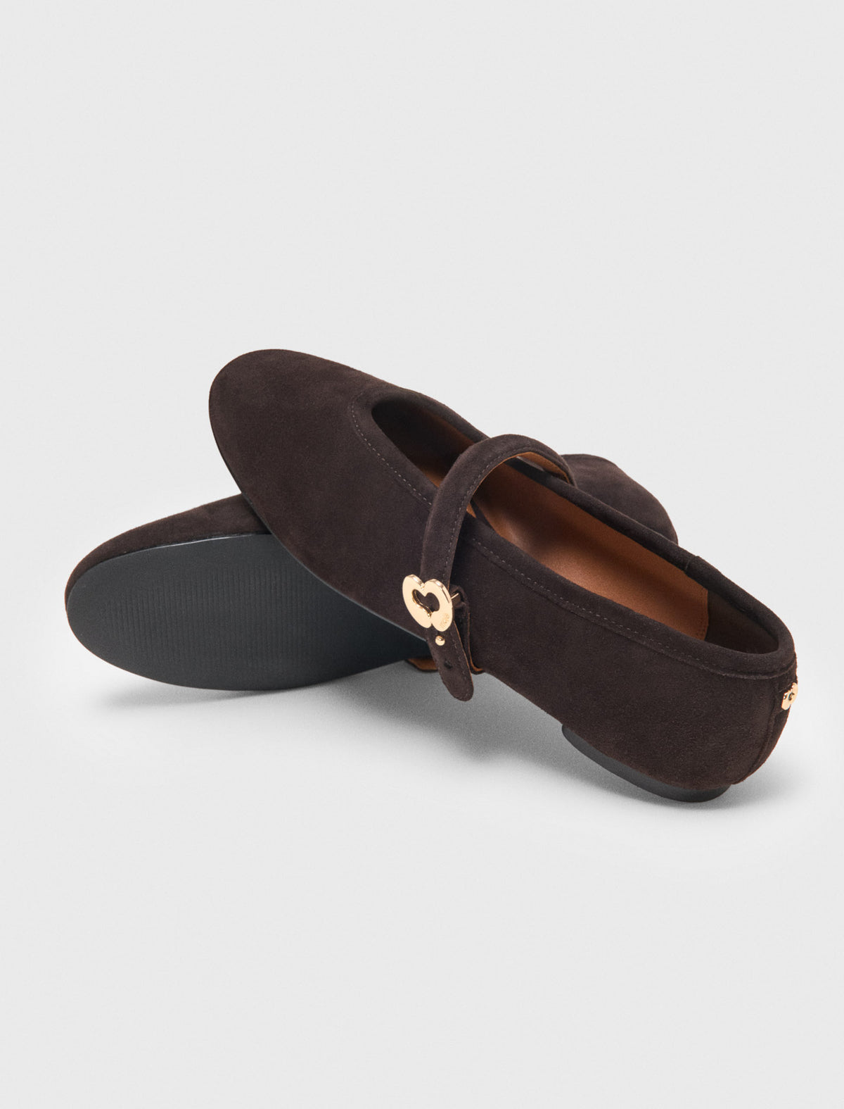 Suede ballet flats Brown
