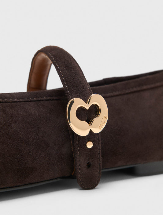 Suede ballet flats Brown